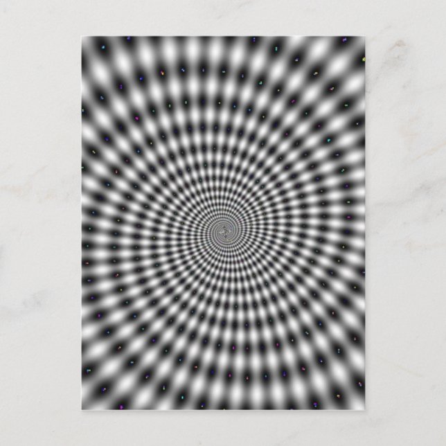 Optical Spiral-Illusion Postkarte (Vorderseite)