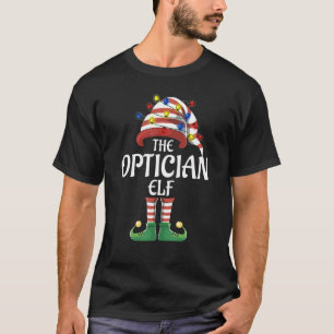 Optician Elf Lights Funny Matching Family Christma T-Shirt