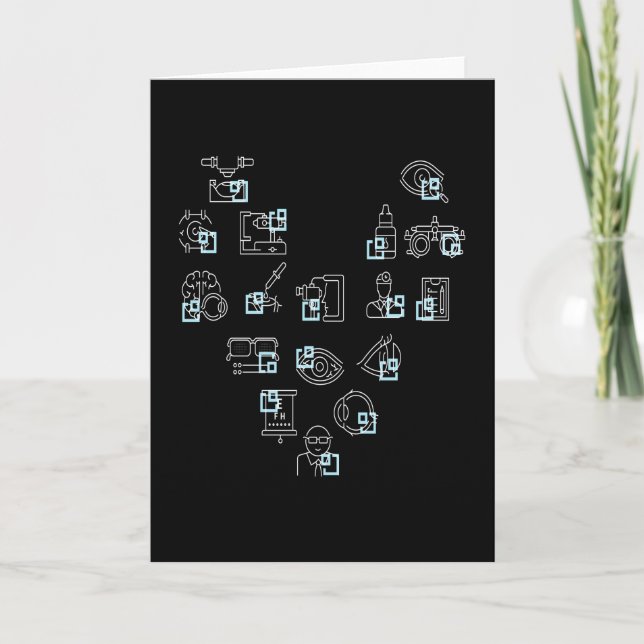 Optician Heart Optician Glasses Karte (Vorderseite)