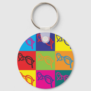 Optik-Pop-Kunst Schlüsselanhänger