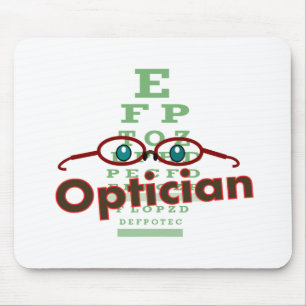 Optiker--Augendiagramm Geschenke Mousepad