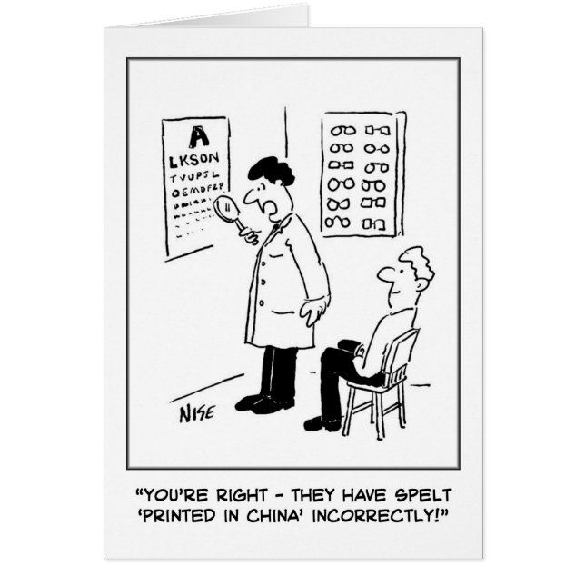 Optiker, der einen Augentest durchführt (Vorne)