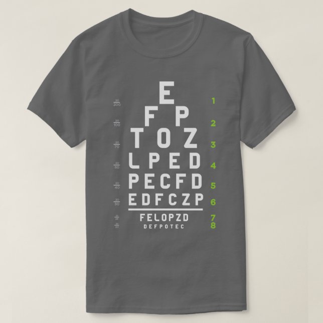 Optiker Ophthalmologe Funny Optics Augenoptometer T-Shirt (Design vorne)