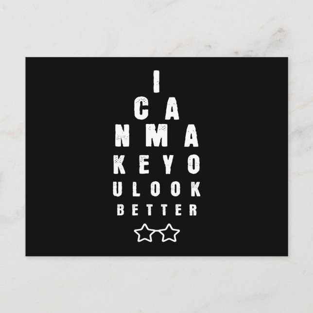 Optiker sehen besser Optiker Brille Postkarte (Vorderseite)