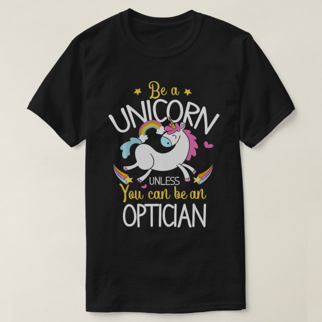 Optiker Unicorn Funny Optician Outfit Optician G T-Shirt (Design vorne)