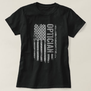 Optiker USA-Flagge im Distressed-Design T-Shirt