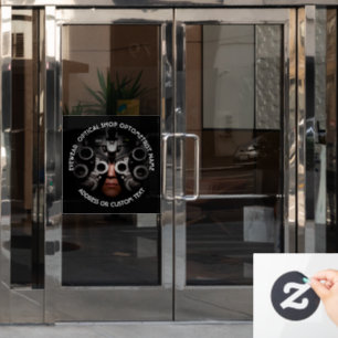 Optikeroptometriker Ophthalmologe Name Fensteraufkleber