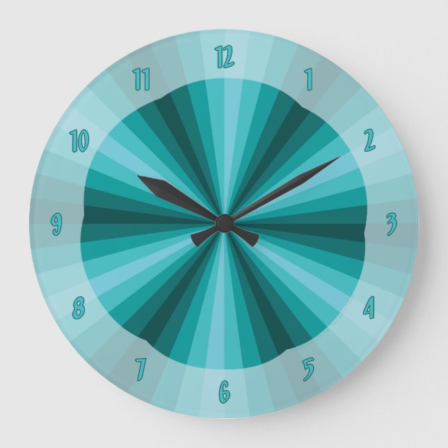 Optimale Illusion Aqua Clock Große Wanduhr (Vorderseite)
