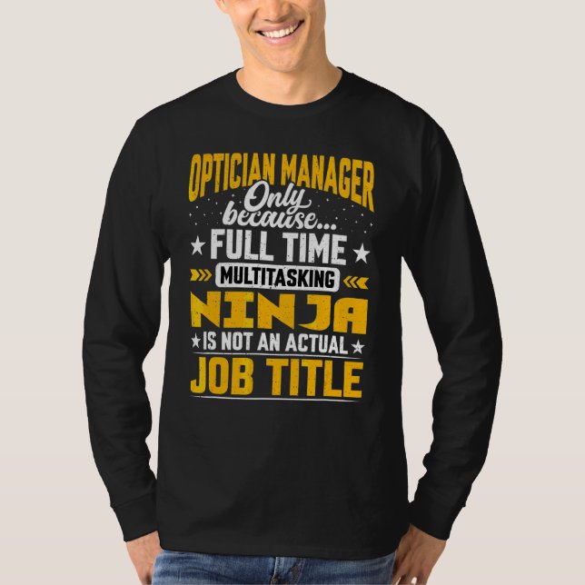 Optimierer Manager Job Titel Optimierter Direktor T-Shirt (Vorderseite)