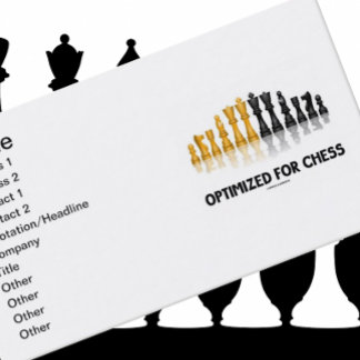 Optimiert für Schach (Reflektives Schach-Set) Visitenkarte