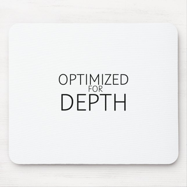 Optimiert für Tiefe Minimalistischer Technischer Mousepad (Vorne)