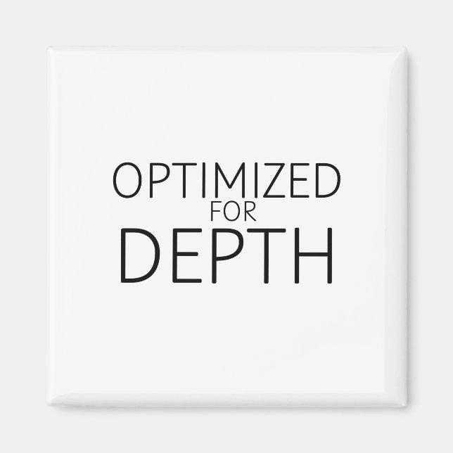 Optimiert für Tiefe Minimalistisches Technisches Magnet (Vorne)