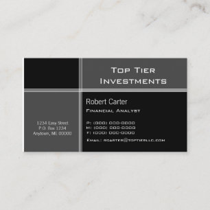 Optimierte Pro Business Card, Slate Gray Visitenkarte