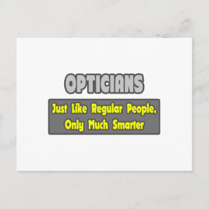 Optimiker .. Klüger Postkarte