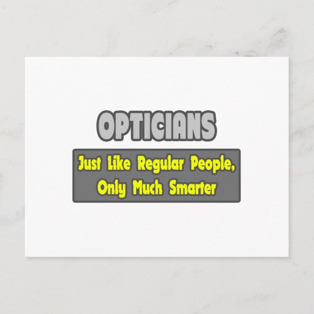 Optimiker .. Klüger Postkarte (Vorderseite)
