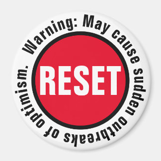 Optimismus Drücken Sie die Reset-Taste Magnet