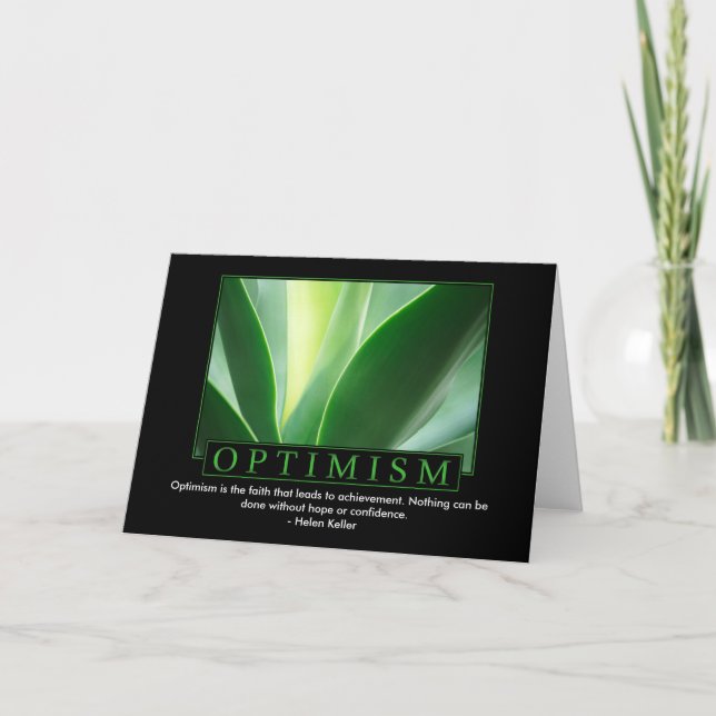 Optimismus Grußkarten Karte (Vorderseite)