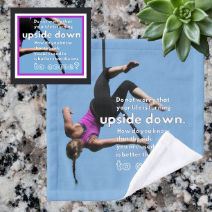 Optimismus im Angesicht des Wandels Blau Waschlappen