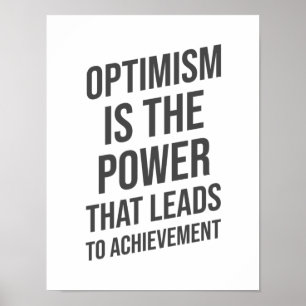 Optimismus ist der Power - Motivierend Inspiration Poster