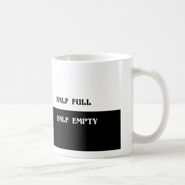 Optimist Pessimist Tasse (Rechts)
