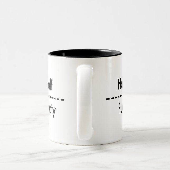 Optimist-/Pessimist-Tasse Zweifarbige Tasse (Henkel)