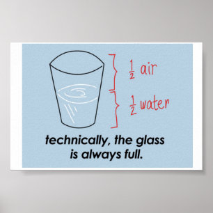 Optimist The Glass is always Full Poster