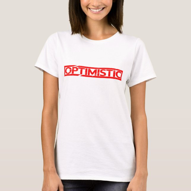 Optimistische Briefmarke T-Shirt (Vorderseite)
