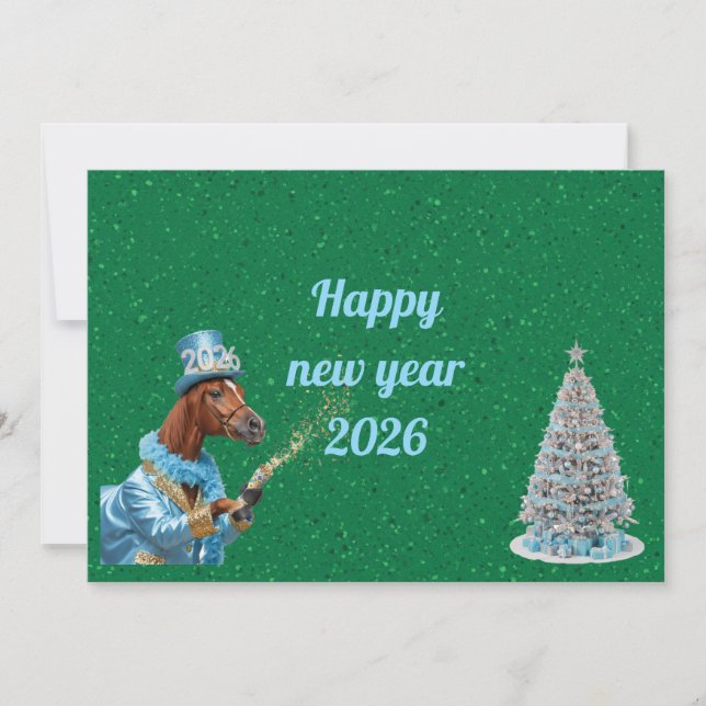 Optimistische Neujahrskarte Karte (Vorderseite)