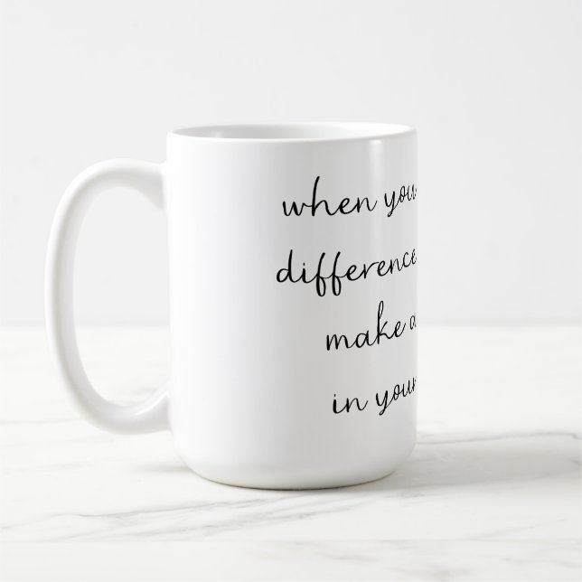 Optimistischer Kaffeebecher Kaffeetasse (Links)