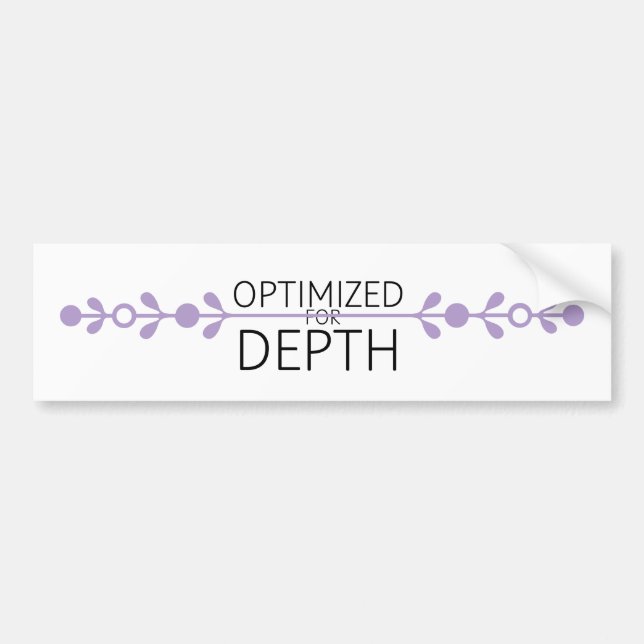 Optimized For Depth Minimalist Technical Autoaufkleber (Vorne)