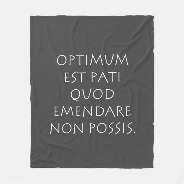 Optimum est pati quod emendare non posa fleecedecke (Vorderseite)