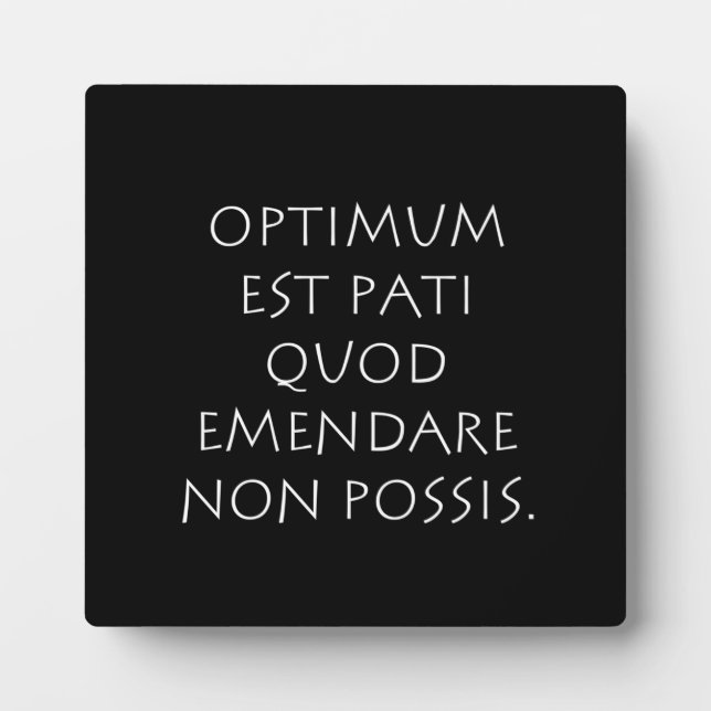 Optimum est pati quod emendare non posa fotoplatte (Vorderseite)