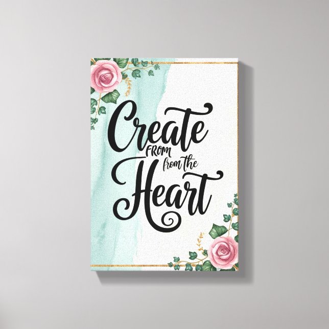 Option "Aus dem Herzen erstellen" 3 Leinwanddruck (Vorderseite)