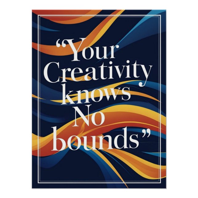 Option "Kreativität kennt keine Grenzen 2" Poster (Vorderseite)