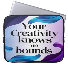 Option "Kreativität kennt keine Grenzen" 3 Laptopschutzhülle