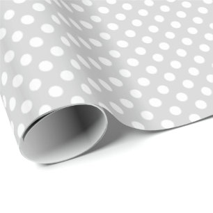 Option "Light Gray Dots" Geschenkpapier