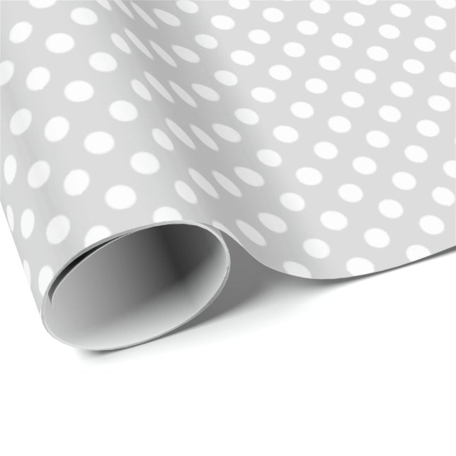 Option "Light Gray Dots" Geschenkpapier (Rolleneckpunkt)