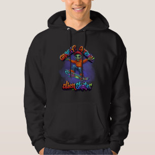 Optional Gravity Alien Skater Hoverboard Weltraum Hoodie