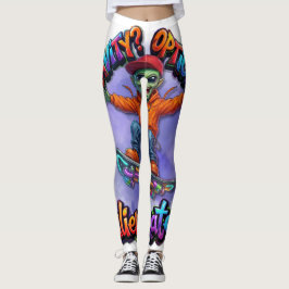 Optional Gravity Alien Skater Hoverboard Weltraum  Leggings