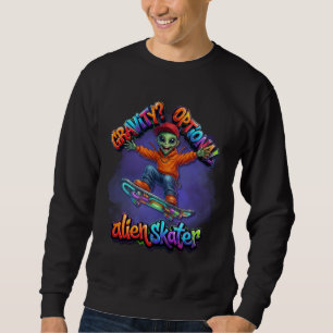 Optional Gravity Alien Skater Hoverboard Weltraum Sweatshirt