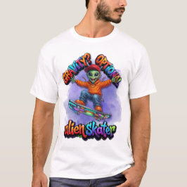 Optional Gravity Alien Skater Hoverboard Weltraum  T-Shirt