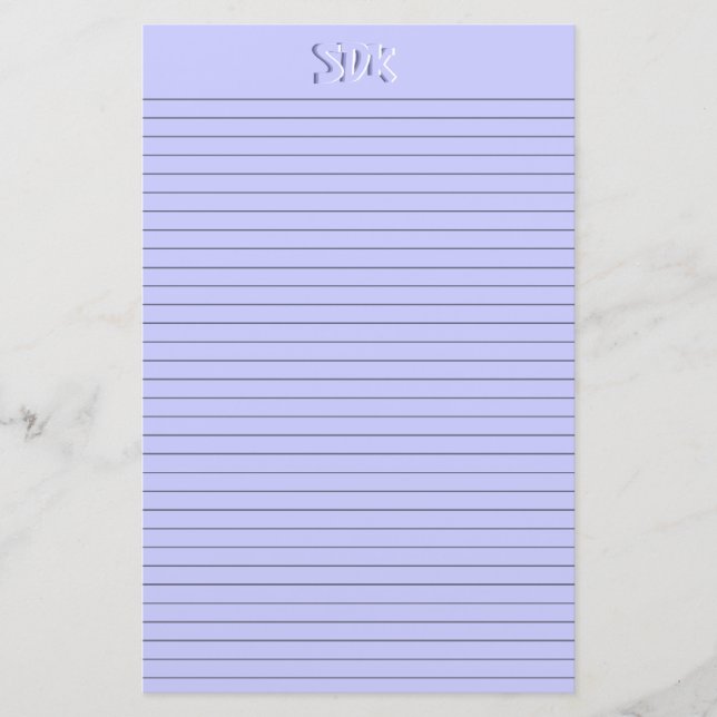 Optionale Linien für das blaue Papier Monogram (Vorderseite)