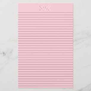 Optionale Linien für das rosa Papier Monogram