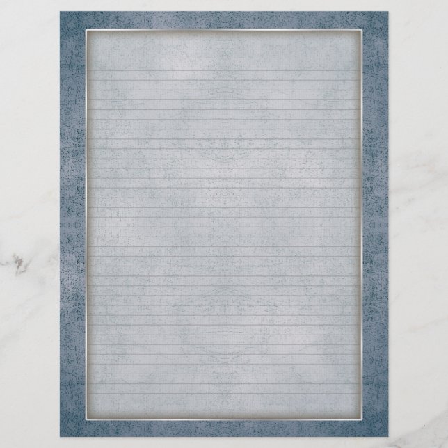 Optionale Zeilenbriefe mit Aquamarinem Rahmen (Vorderseite)
