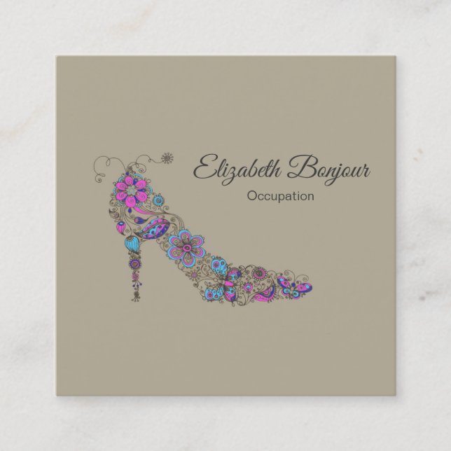 OPTIONEN FÜR BILDSCHIRM/GRÖSSE/FORM - QUADRATISCHE VISITENKARTE (Vorderseite)