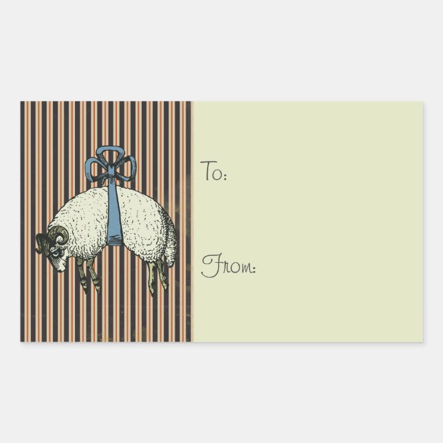 OPTIONEN FÜR hübsche Bugschaf-DESIGNER ~ Geschenkm Rechteckiger Aufkleber (Vorderseite)