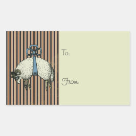 OPTIONEN FÜR hübsche Bugschaf-DESIGNER ~ Geschenkm Rechteckiger Aufkleber