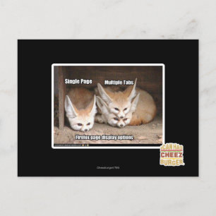 Optionen zur Seitendarstellung Postkarte