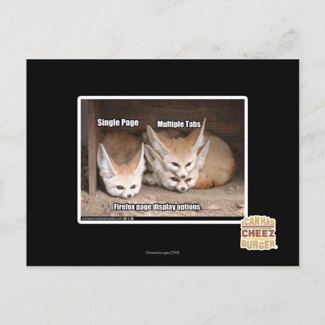 Optionen zur Seitendarstellung Postkarte (Vorderseite)