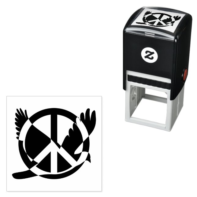 Optische Briefmarke für die Friedenstaube Permastempel (Beispiel)